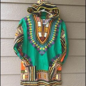 Womens ethnic hoodie Top, mini color, cotton, size S